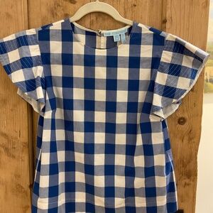 Draper James Cap sleeve Checkered Blouse size XS